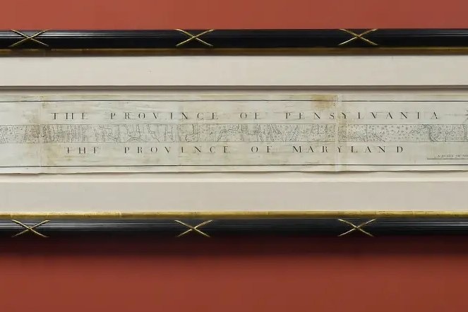The original 1768 Mason-Dixon Line survey, held at Brunk Auctions in Asheville, North Carolina, where bidding opens at $500,000 and the document could break the all-time record for any map sold at auction.