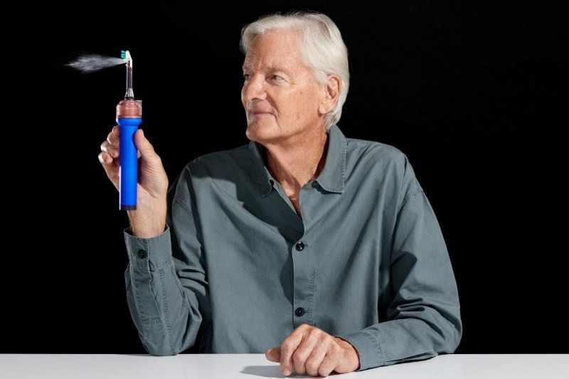 Dyson's CameraJet electric toothbrush, launched after six years of development. The British company paid a £750m dividend to Sir James Dyson's family firm in 2025, reversing years of shrinking payouts.