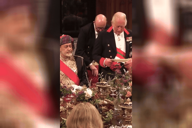 King Charles III with Sultan Haitham bin Tarik Al Said, whose visit Burnham has hailed as 'a friendship which generates real benefits' for both nations.