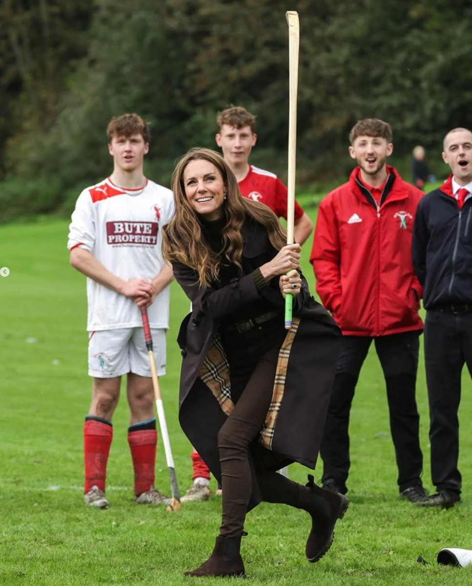 Catherine, Princess of Wales, trying her hand at shinty on the Isle of Bute — a sport Earl Spencer's memoir claims Charles told Diana he did not love her on the eve of their wedding, a blow she never recovered from.