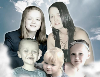 Michelle Pearson with four of her children, whom Zak Bolland murdered when he firebombed their Walkden home hours after a police officer dismissed his threats as "empty.