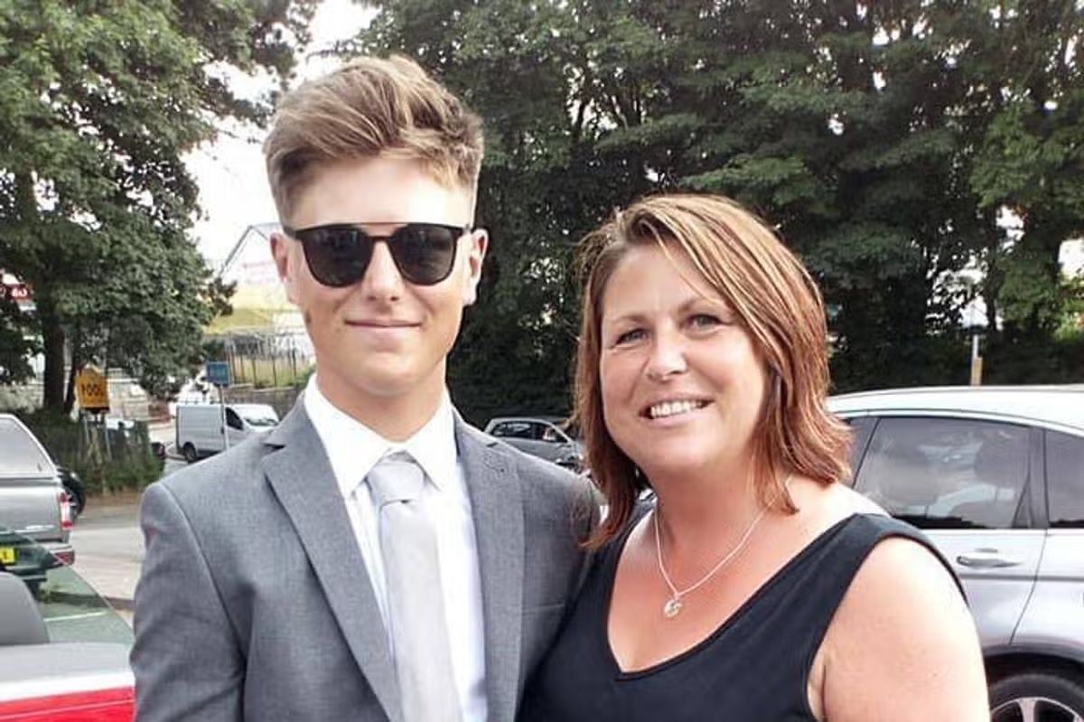 Charmaine Lyn George and her son Ewan, whose death beneath cliffs at Portreath in 2020 inspired her award-winning grief café and bereavement work across Cornwall.