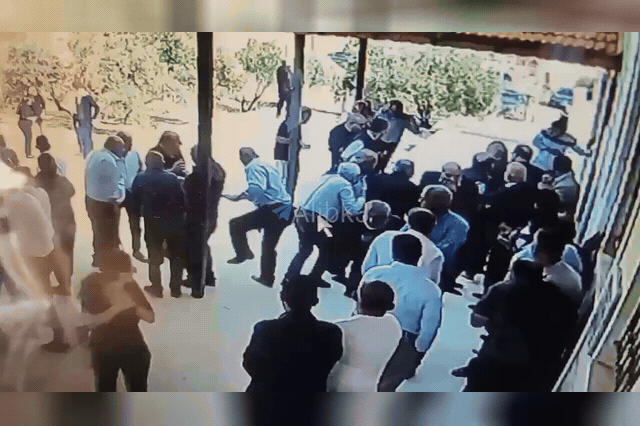 A social-media post reporting the attack on a church funeral in Karak, Jordan, in which masked gunmen fired indiscriminately on mourners then returned to shoot the wounded, killing nine people.