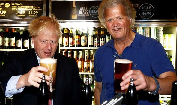 Tim Martin and Boris Johnson. The Wetherspoon chairman has warned Labour tax rises are causing "high street dereliction" after pre-tax profits fell 28 per cent to £58.6 million.