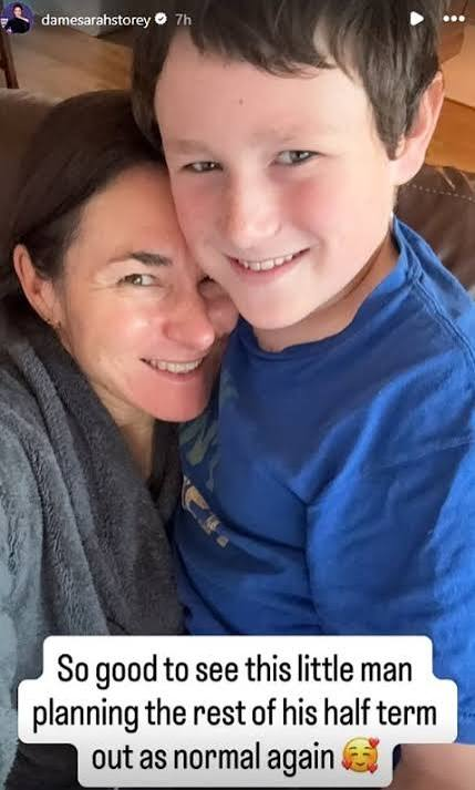 Dame Sarah Storey with son Charlie, who is already calculating his own insulin dosages and doing his own injections since his diagnosis.