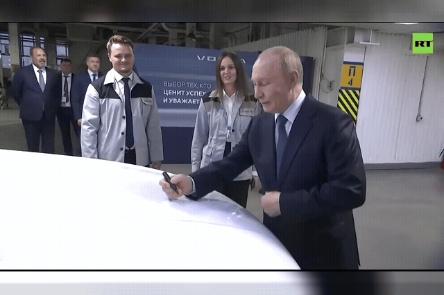 The K50 SUV, built on Chinese technology at a factory formerly operated by Volkswagen, is being relaunched as a symbol of Russian industrial revival.