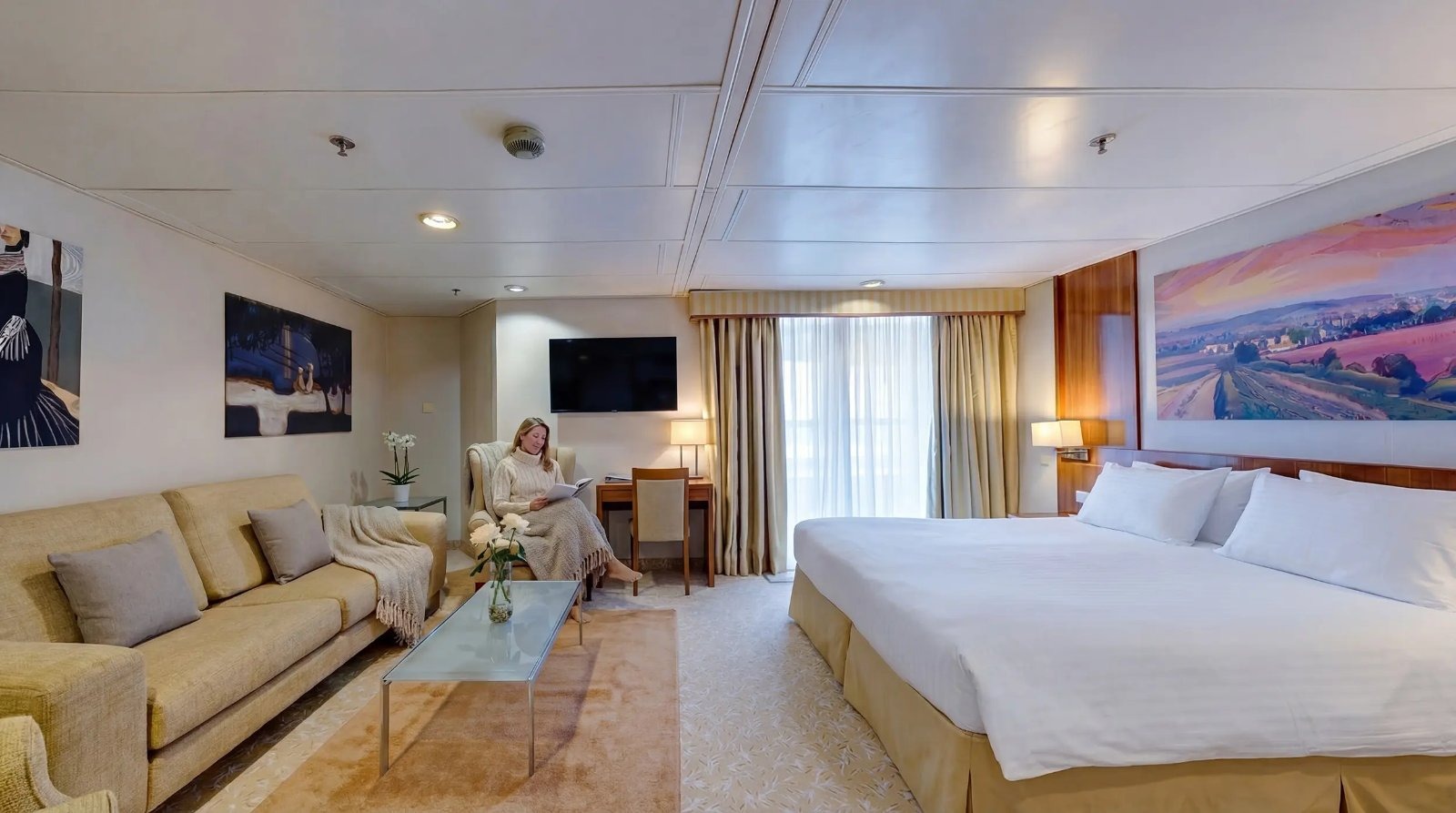 A cabin suite aboard the Villa Vie Odyssey. Residents had been paying around £70 a day for rent, utilities and food on what was sold as a permanent floating home.