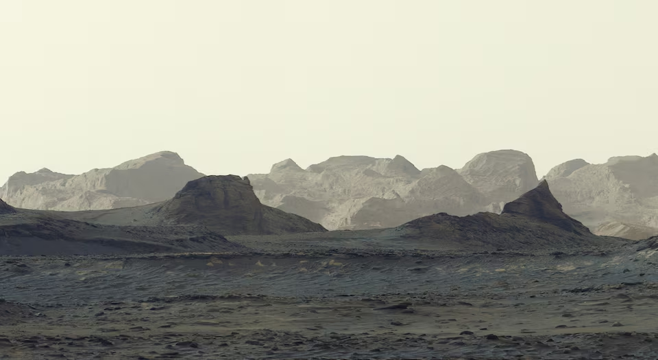 A NASA rover's image of dawn breaking over Mars.6 miles in elevation up Mount Sharp — the greatest height ever scaled by any rover on the planet.