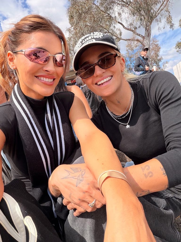 Chrishell Stause and G Flip, whose marriage G Flip reportedly initiated ending despite Stause flying repeatedly to Australia to support them on tour.