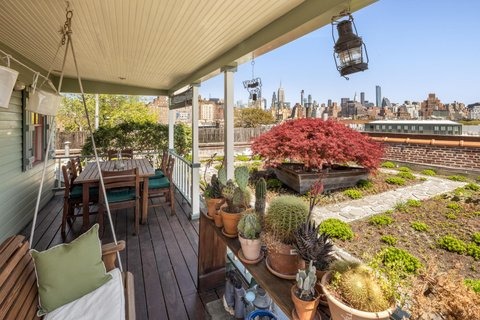 The rooftop 'cottage' perched above Manhattan's West Village, now on the market for the first time at $10.5 million.