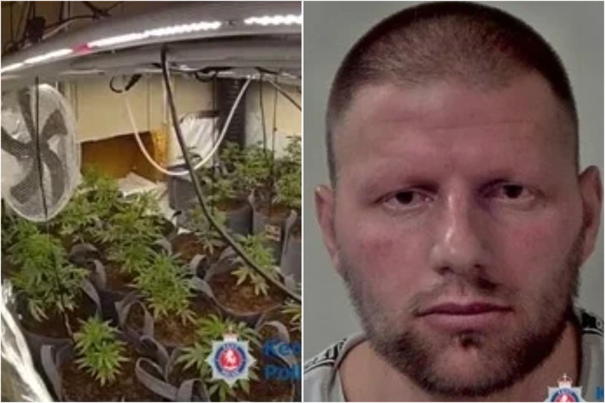 Marius Dardha (right), who was caught fleeing out the back of the Riverbank Way house when officers raided it on 4 August, was sentenced at Canterbury Crown Court on 20 October.