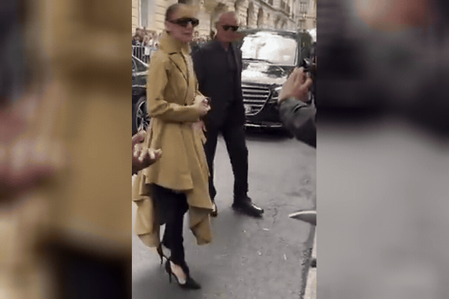 Celine Dion, who told reporters she is "ready" but "a bit uptight" ahead of her 16-date Paris residency opening 12 September, greeted jubilant fans outside the Hotel Le Royal Monceau on Friday.