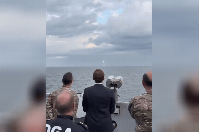 Emmanuel Macron watches France test a ballistic missile, as Lithuania's parliament votes to lift its constitutional ban on hosting nuclear weapons, drawing a Kremlin warning of "necessary measures.