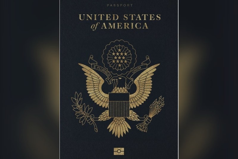 The redesigned American passport cover, featuring an enlarged Great Seal, will be the document Marco Rubio described as 'more gold, more prominent' at the America.gov unveiling.