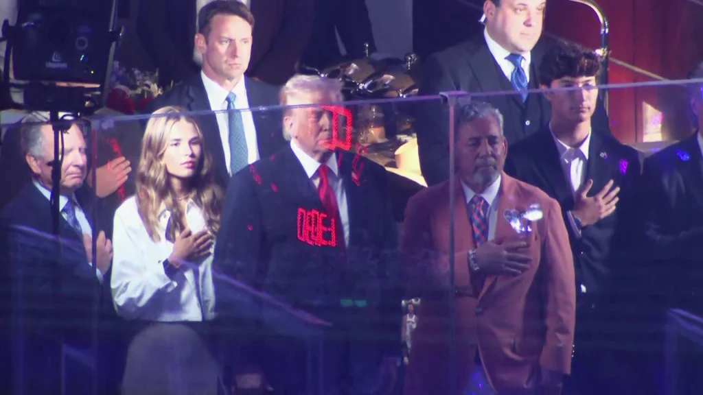 'Total disgrace': Trump demands that LeBron James apologise for practising his GOLF SWING during the US national anthem