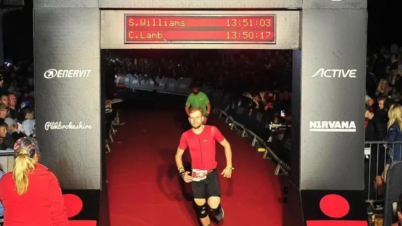 Liam Coffill was very active before the crash, and now competes in wheelchair triathlons.