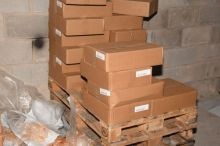 Boxes of cheese containing cocaine found at the Blackburn hub site, where the gang's operations were valued by the Crown Prosecution Service at between £400 million and £1.4 billion — potentially 11% of Britain's entire…