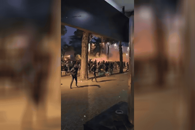 Protesters in Tirana during clashes that saw tens of thousands of students demand Prime Minister Edi Rama resign over corruption and soaring university costs.