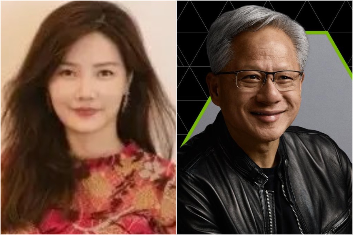 Jensen Huang (right) and Alice Huang (left). President Trump was briefed on the intelligence about her roughly a year ago but chose not to act, reportedly unwilling to disrupt Nvidia's sales or antagonise Beijing.