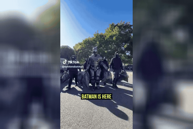 A masked caped figure known as 'London's Batman' has amassed almost 100,000 Instagram followers since launching in late September, paying strangers' fuel bills, hospital parking fines and filling potholes.