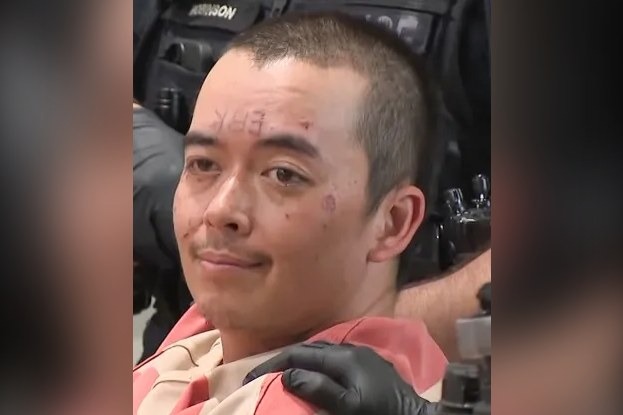 Asia Nguyen, who told the court they go by gender-neutral pronouns, was carried into the arraignment by officers and set a $3 million bond.