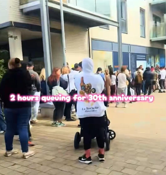 Shoppers queue for the Pokémon Trading Card Game 30th anniversary release; Stacey Solomon warned the queue-jumping allegations were causing unfair damage to the small business.