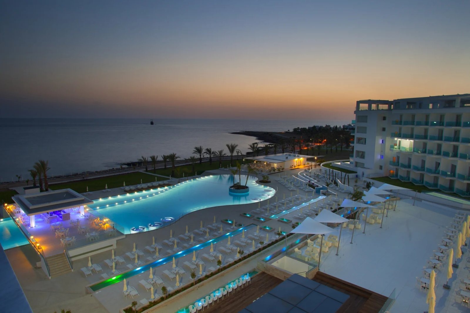 The King Evelthon Beach Hotel and Resort in Cyprus, where Joshua Foster's two-year-old son Jaxon fell ten metres to his death on July 12 after being sat on a windowsill with the window open.