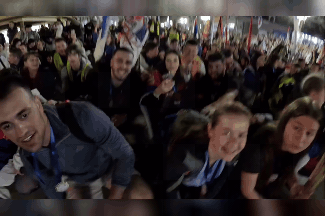 Jubilant crowds celebrating in Serbia overnight — the snap vote came after almost two years of student-led protests rooted in a railway station roof collapse that killed 16 people.
