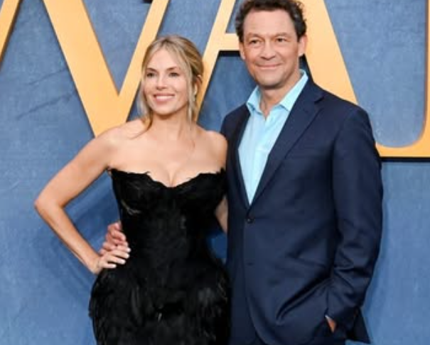 Sienna Miller and Dominic West at the New York premiere of *War*, days after Miller revealed she was 35 weeks pregnant throughout the HBO drama's entire shoot.