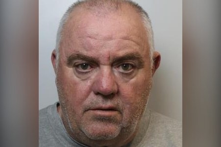 Mark Wigley, 60, in a South Yorkshire Police custody photograph, after his mother Louise Jean Wigley raised the alarm on Facebook over Liam Green's doorstep visit.