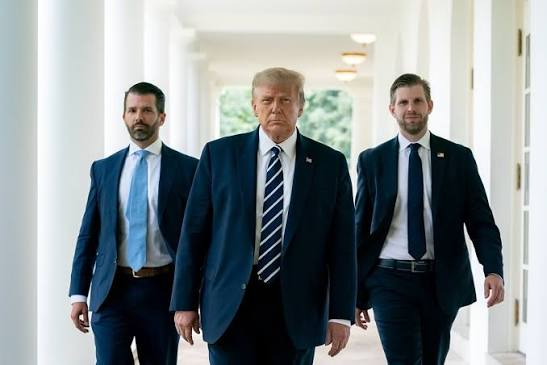 Donald Trump, Eric Trump and Donald Trump Jr, whose privately voiced opposition to the Iran war mirrors his closeness to the late Charlie Kirk, who broke with the administration over the conflict.