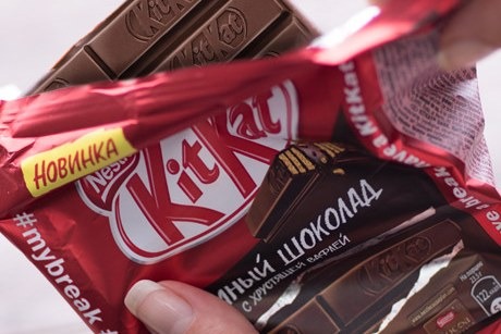 Nestlé's Russian-market Kit Kat bars, whose production across six Russian factories was seized by Vladimir Putin and transferred to a Moscow shell company, L.E.V.