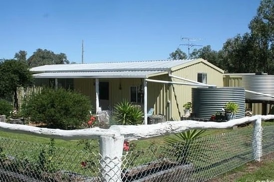 The remote New South Wales farm where Michele Denton, 70, was allegedly beheaded by her son, who refused to comply at a video-link hearing Monday.