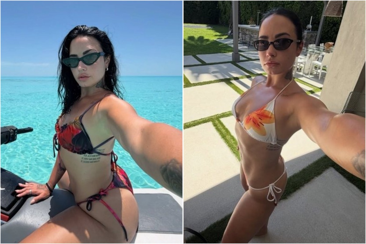 Demi Lovato's husband Jordan 'Jutes' Lutes called her "just absurdly hot — it's simply not even fair" after she posted the jet-ski snap on Instagram.
