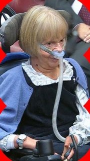 Baroness Campbell of Surbiton in Parliament, where the Procedures Committee granted her special dispensation to use ElevenLabs AI software to reconstruct her voice from old recordings.