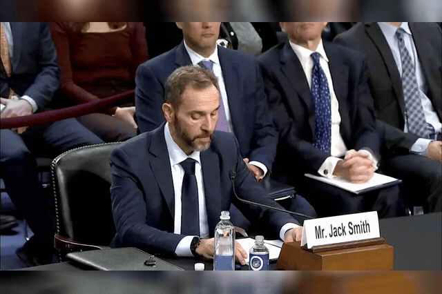 Jack Smith's testimony that he would bring the same charges regardless of party came as Republican senators accused his team of sweeping up communications from nearly 50 journalists via subpoenas on 87 White House…