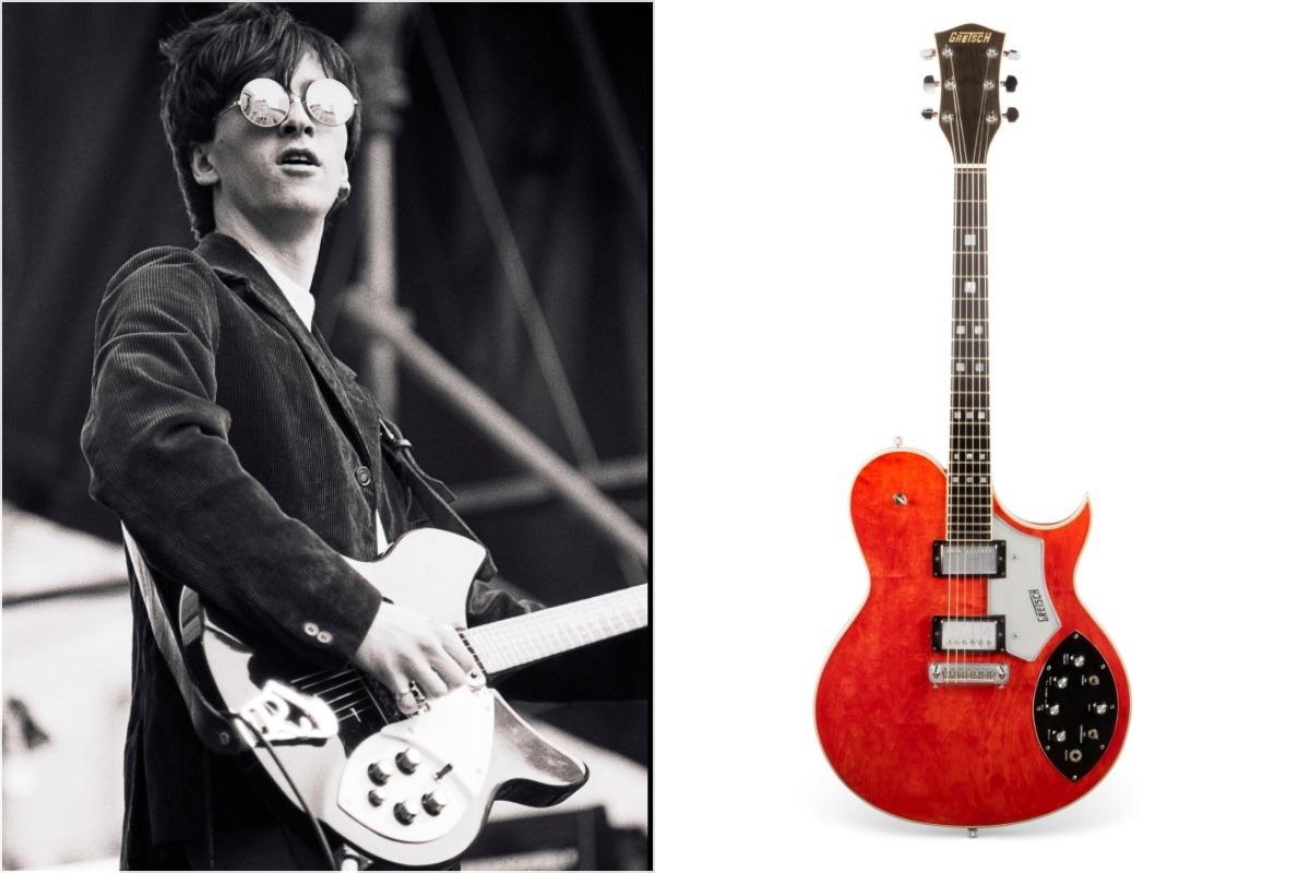 A Rickenbacker electric guitar and a red Gretsch semi-hollow, among the instruments from Johnny Marr's collection that fetched £3.6m at Christie's — more than three times their pre-sale estimate — with bidders joining…