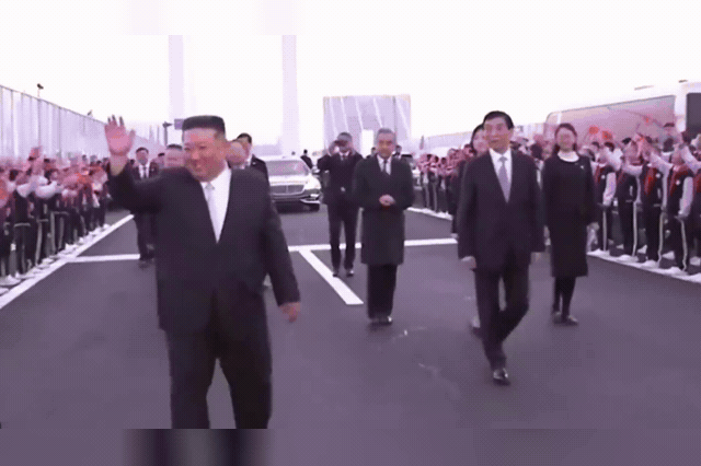 The New Yalu River Bridge linking North Korea and China, which Kim Jong Un said would "firmly join the minds" of the two peoples as he met senior Chinese officials in Dandong in a show of solidarity against the US.
