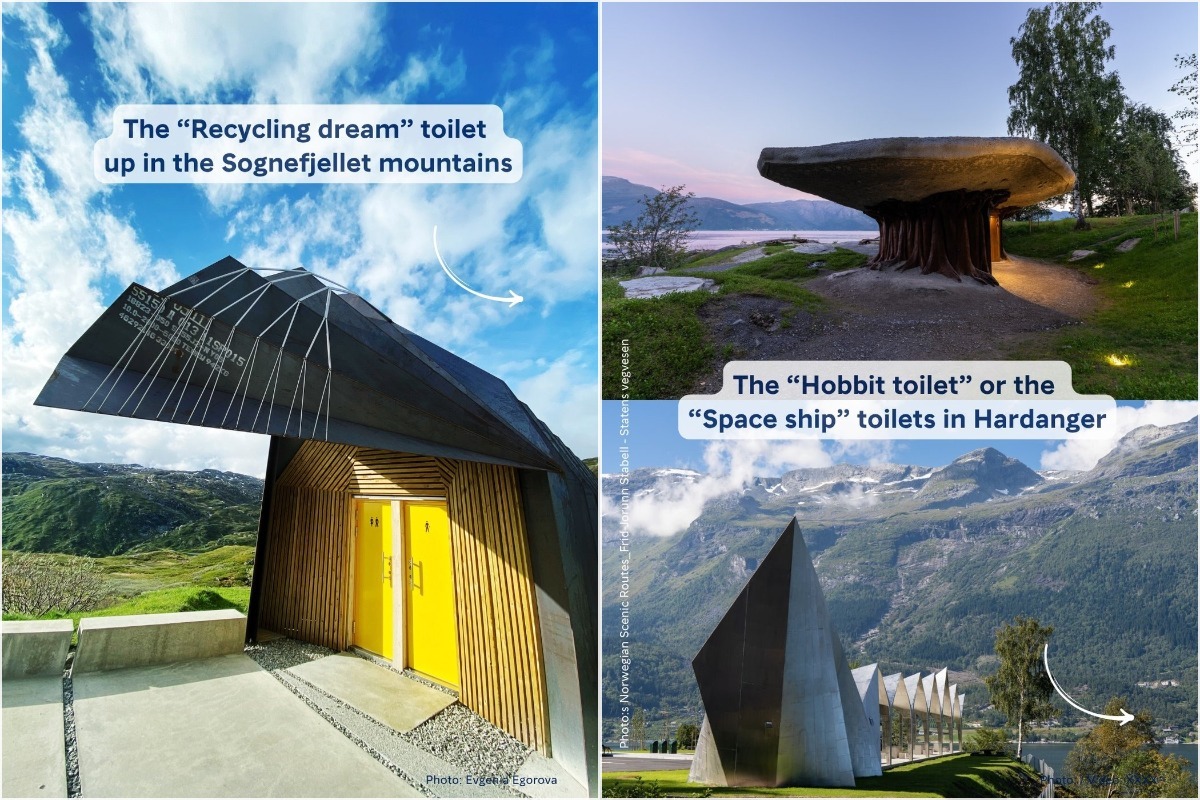 Public toilets in Norway's Sognefjellet mountains and Hardanger region, part of the Visit Norway gallery launched after Donald Trump declared "Frankly, Norway sucks" and threatened to bar Norwegian immigrants over the…