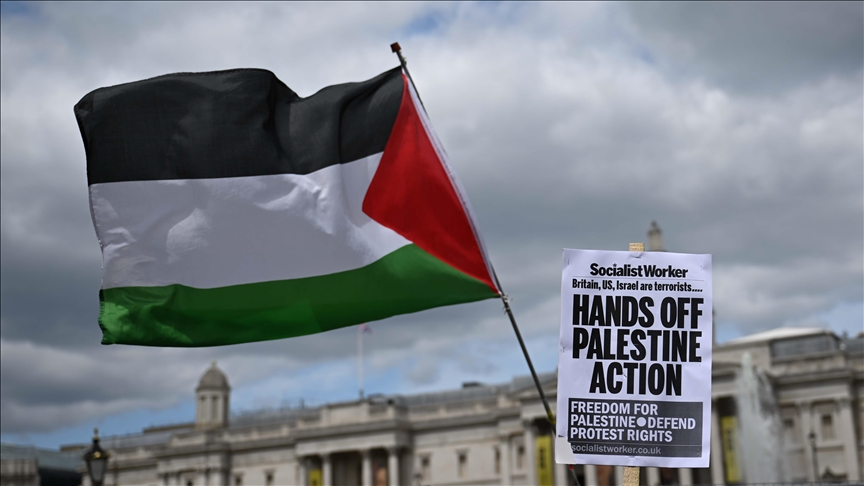 Palestine Action protesters. Faber & Faber has stopped supplying Sally Rooney's books in the UK after anti-terror law made passing her royalties to the proscribed group a potential criminal offence.