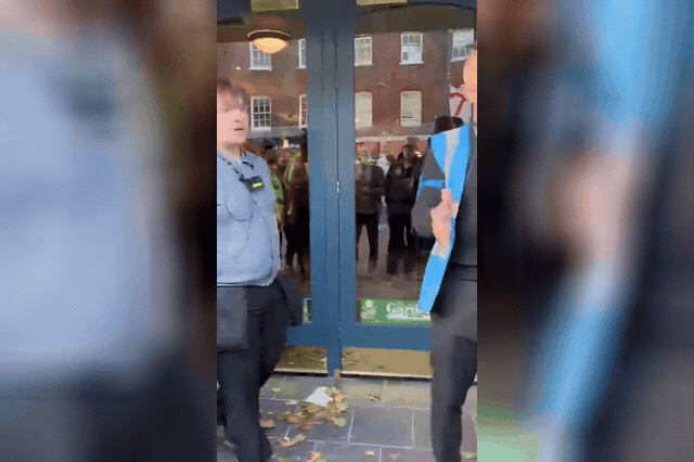 Reform UK councillor George Madgwick's X post, in which the Gosport pub manager defends the ban as 'Company policy' covering anything that 'could be political.'