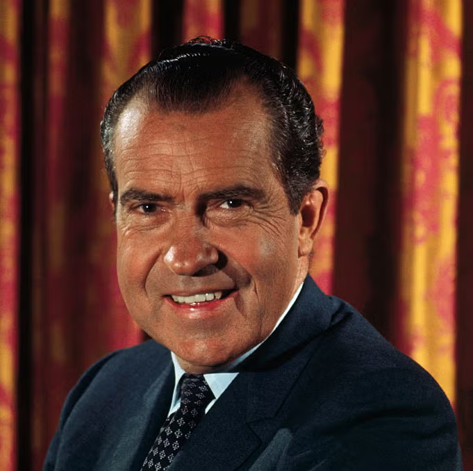 Richard Nixon, whose removal from office more than 50 years ago a Republican congressman now claims was a "coup" based on a "fake" scandal.