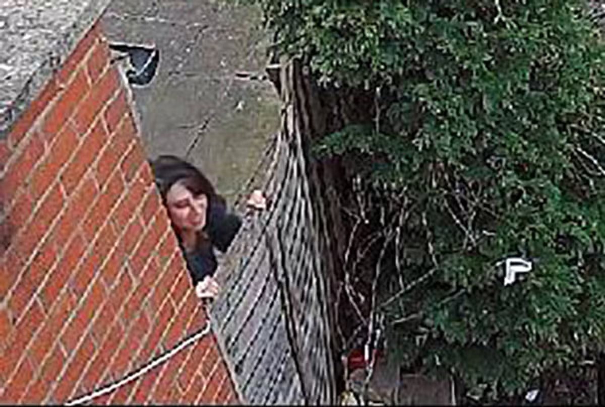 Sufina Aslam, caught on CCTV smirking as she peered over the fence, pleaded guilty to harassment after a seven-year campaign of dumping filth — including dirty nappies and cooking oil — next door.