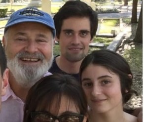 Rob Reiner is pictured with his son Nick, who now faces two counts of first-degree murder following the stabbing deaths of both his parents last December.