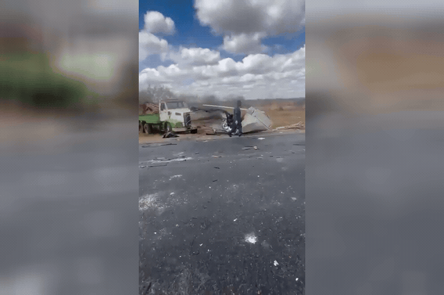 A social-media post reporting the crash on Kenya's Nairobi–Mombasa Highway near Mtito Andei, where at least 22 people died when a bus carrying mourners from their pastor's funeral collided with a lorry, with Makueni…