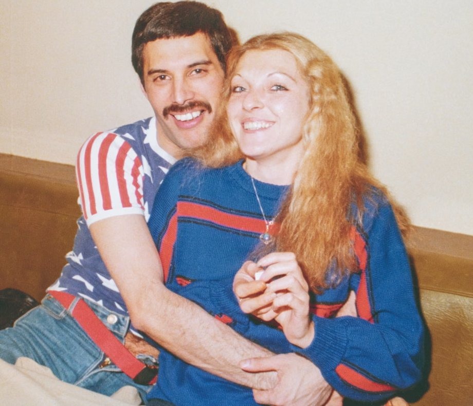 Freddie Mercury and Mary Austin. Mercury's handwritten lyrics notebook from sessions for his 1985 solo debut *Mr.