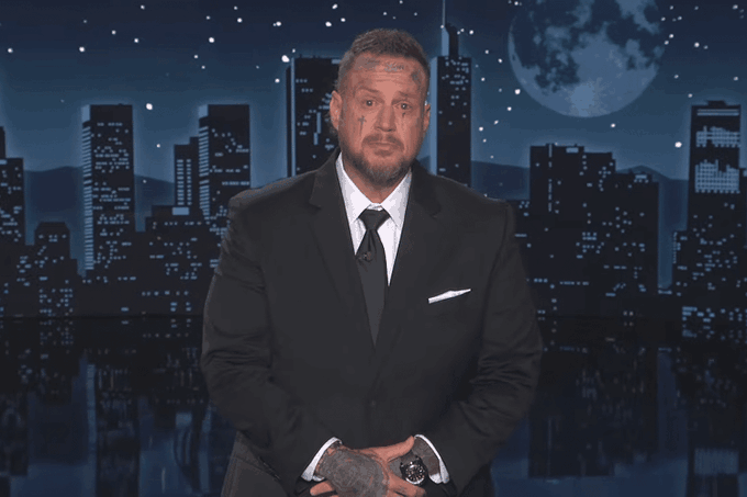 Jelly Roll denied doing the week-long guest-hosting stint for money, telling the audience: "I'm rich, y'all — and Jimmy Kimmel is cheap as hell.