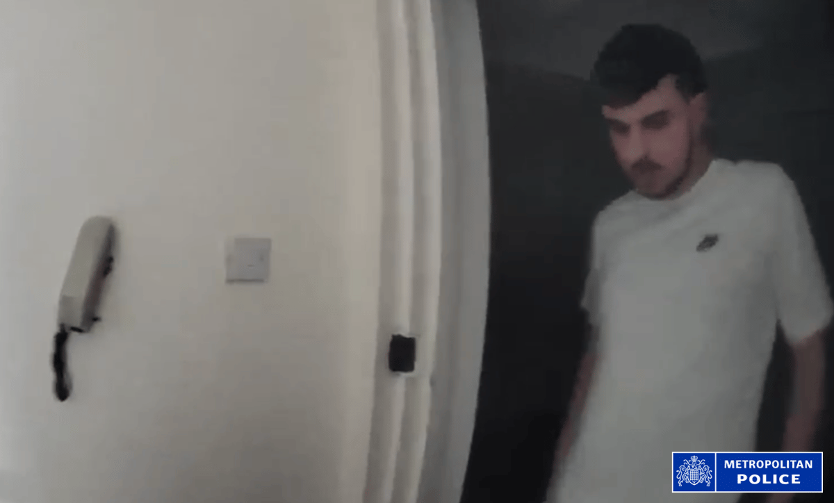 CCTV footage showing a man Metropolitan Police want to question over the rape of a 19-year-old woman at a Teddington home almost two years ago.