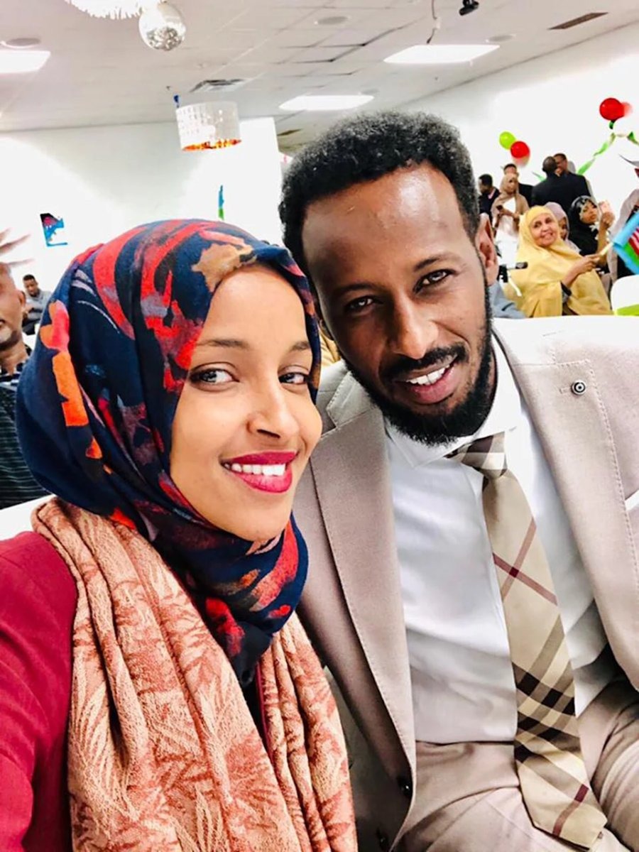 Ilhan Omar with Ahmed Abdisalan Hirsi. Omar called the pre-dawn raid on her Washington home the "latest escalation" in a decade-long "campaign of political intimidation.