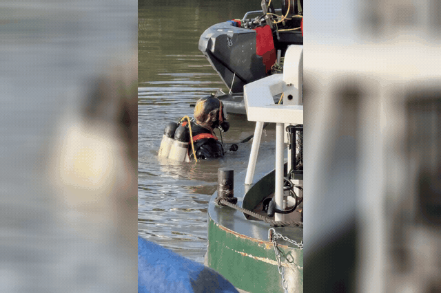 Divers searching the Kennet and Avon Canal in Bradford-on-Avon. Wiltshire Police say nothing points to suspicious circumstances surrounding Georgie Nolan's death.